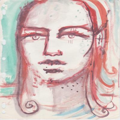 Autoportrait à la gouache