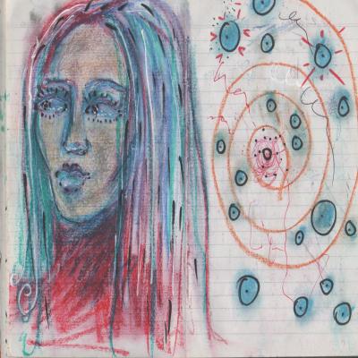 Une femme et une spirale