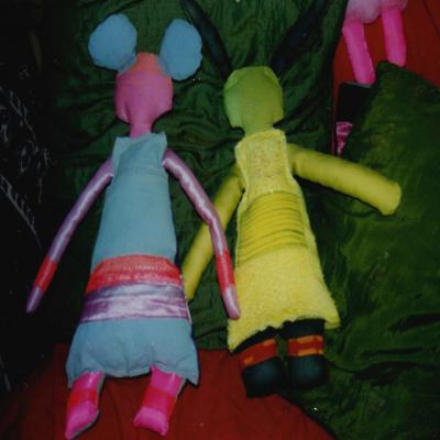Lapinou Vert et La Souris de dos