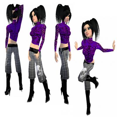 Imvu, creation top violet