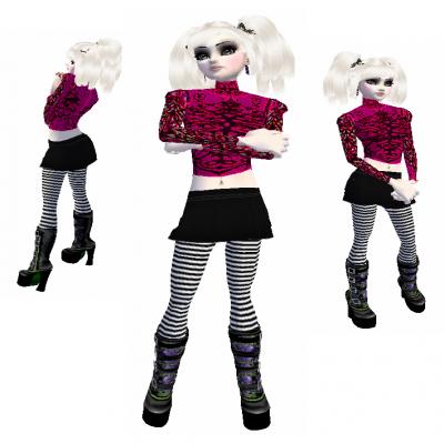 Imvu, creation Top red