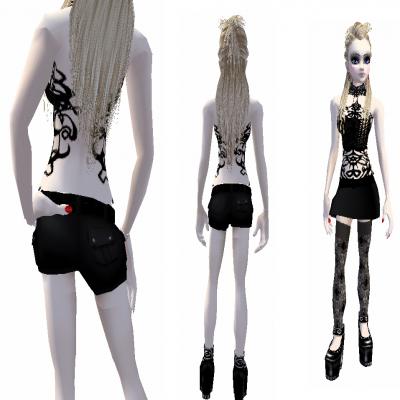 Imvu, creation top dentelle